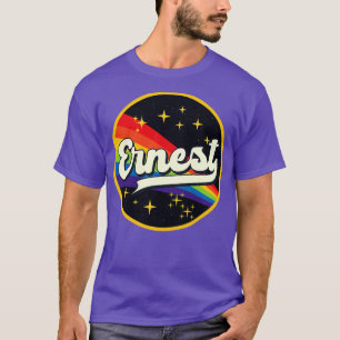 Ernest Rainbow In Space Vintage Style T-Shirt