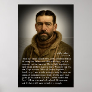 Ernest Shackleton – Heroic Antarctic Explorer Poster