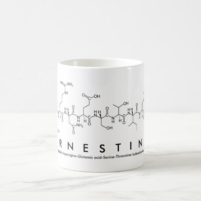 Ernestina peptide name mug (Center)