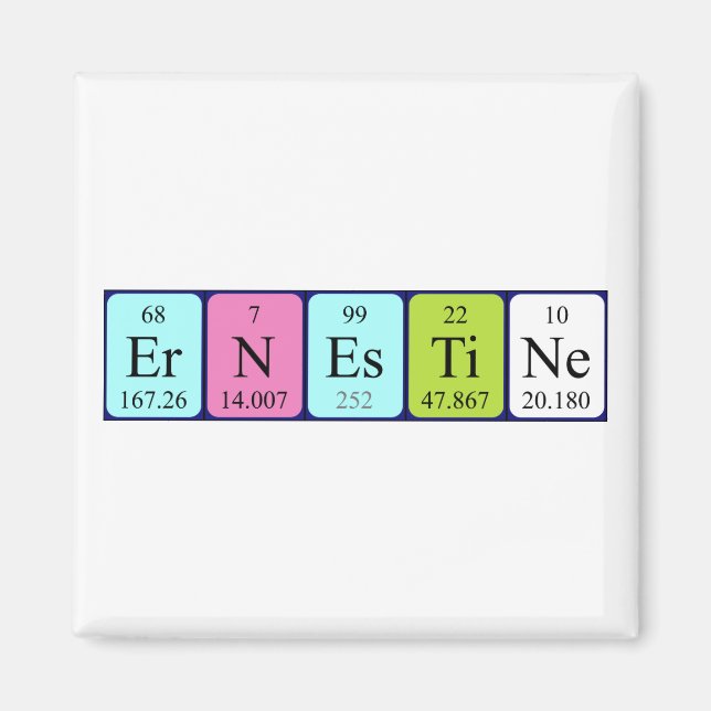 Ernestine periodic table name magnet (Front)