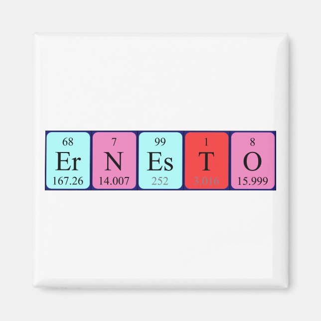 Ernesto periodic table name magnet (Front)