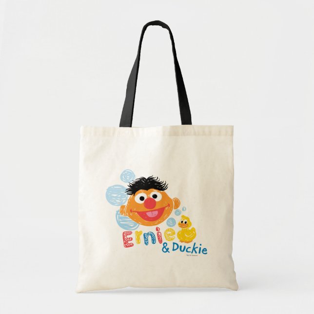 Ernie and Duckie Bubbles Tote Bag (Front)