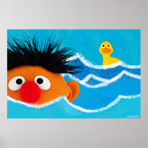Ernie and Rubber Ducky Poster