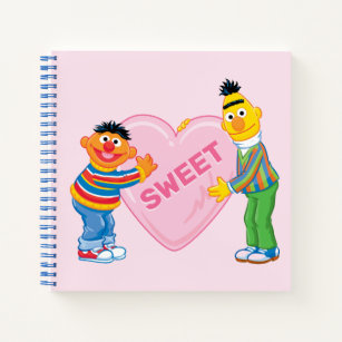 Ernie & Bert Big Valentine's Heart Notebook