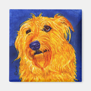 "Ernie" - Shaggy Hound Mix Magnet
