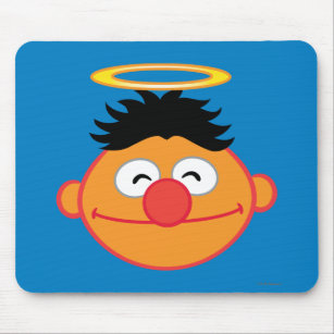 Ernie Smiling Face with Halo Mouse Pad