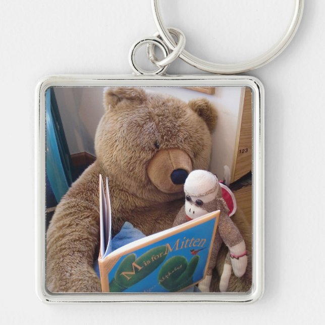 Ernie the Sock Monkey Book Keychain (Front)