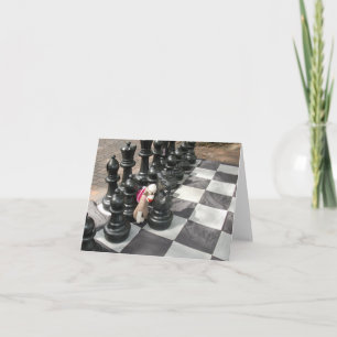 Ernie the Sock Monkey Chess Note Card