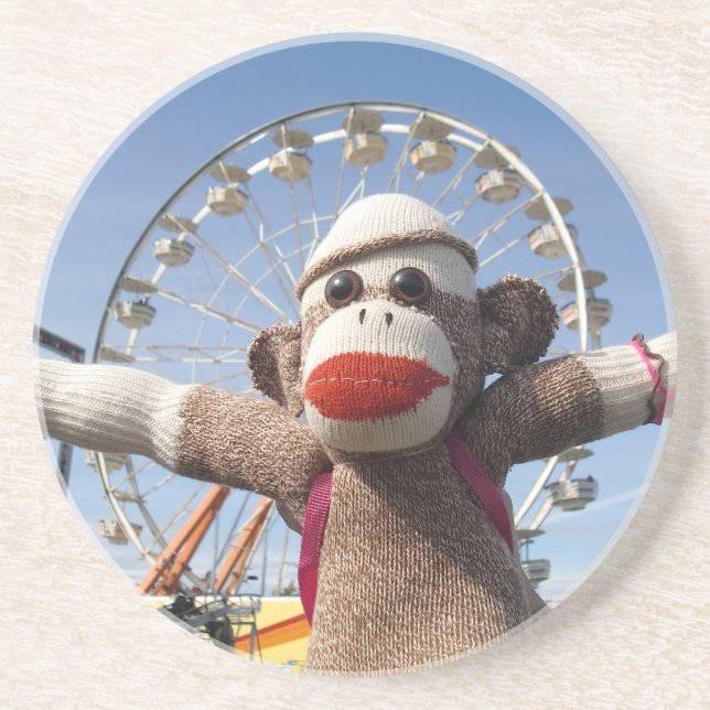 Ernie the Sock Monkey Coaster (Front)
