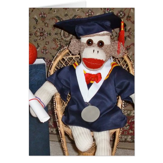 Ernie the Sock Monkey Graduation Card