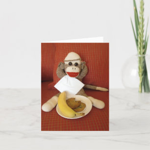 Ernie the Sock Monkey Snack Note Card