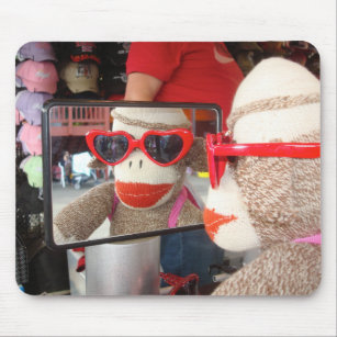 Ernie the Sock Monkey Sunglasses Mousepad