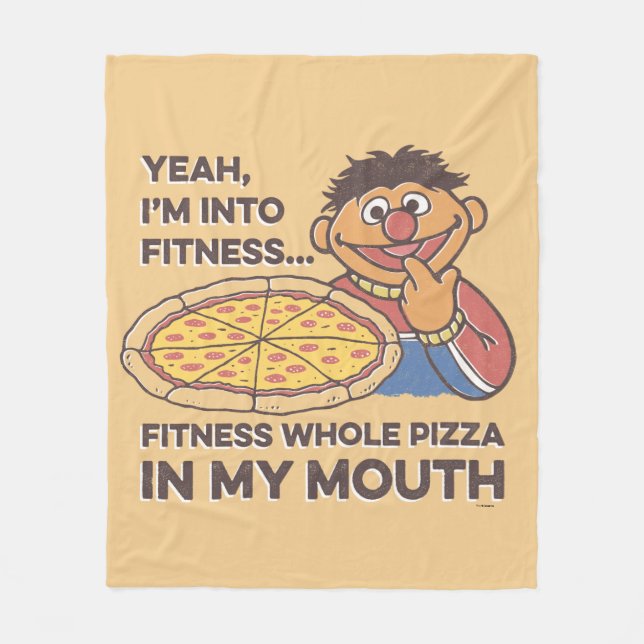 ErnieYeah, I'm into Fitness Fleece Blanket (Front)
