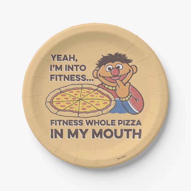 ErnieYeah, I'm into Fitness Paper Plate (Front)