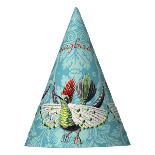 Ernst Haeckel Colourful Hummingbird Nature Art Party Hat
