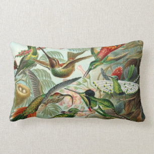 Ernst Haeckel Hummingbirds - Art Forms of Nature Lumbar Cushion