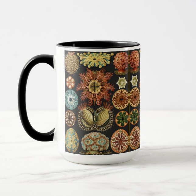 Ernst Haeckel Nautical Sea Life Art Collage Mug (Left)