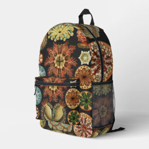 Ernst Haeckel Nautical Sea Life Art Collage Printed Backpack