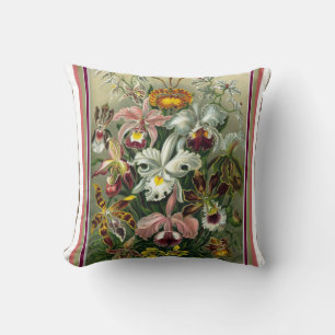 Ernst Haeckel Orchid Throw Pillow
