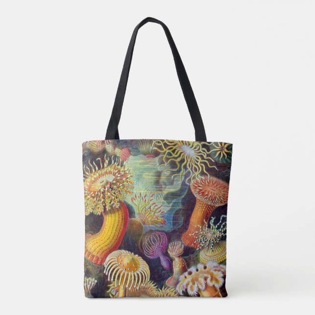 Ernst Haeckel Sea Anemones Marine:Actiniae Tote Bag (Back)