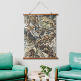 Ernst Haeckel Vintage Reptile Lizard Nature Art Hanging Tapestry