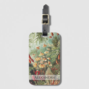 Ernst Haeckel Vintage Retro Mushroom Luggage Tag
