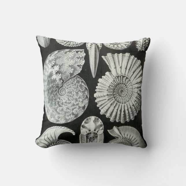 Ernst Haeckel's Ammonites Cushion (Front)