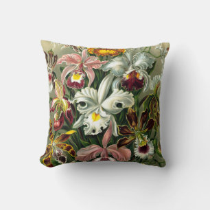 Ernst Haeckel's Orchidaceae Throw Pillow