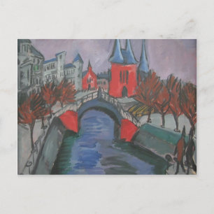 Ernst Kirchner- Red Elisabeth Riverbank, Berlin Postcard
