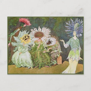 Ernst Kreidolf Vintage Alpine Flower Fairy Tale Postcard