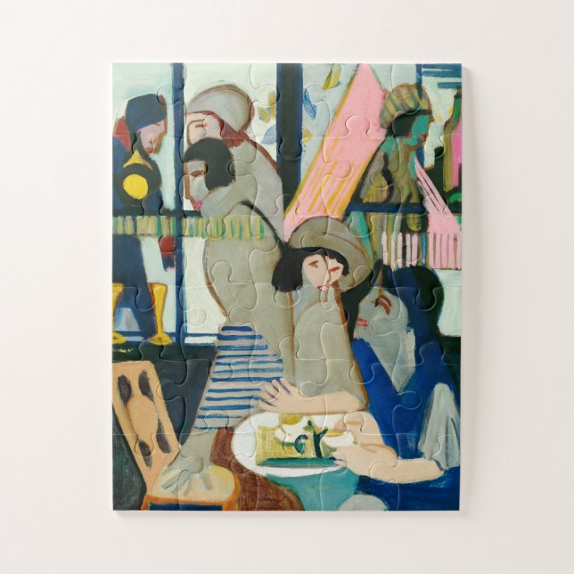 Ernst L. Kirchner, Cafe - Colourful Modern Art Jigsaw Puzzle (Vertical)