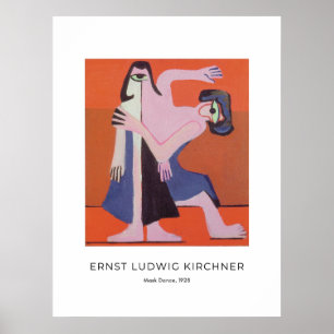 Ernst L. Kirchner - Mask Dance - Colourful Fine Ar Poster
