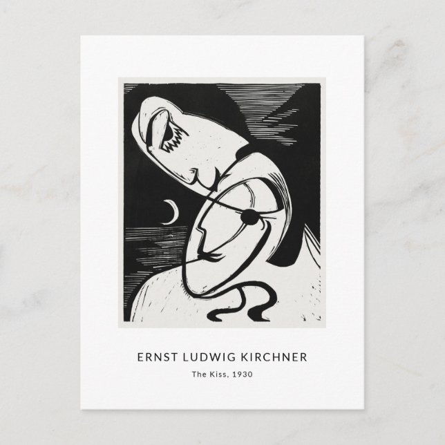 Ernst L. Kirchner - Stylish Black&White Modern Art Postcard (Front)