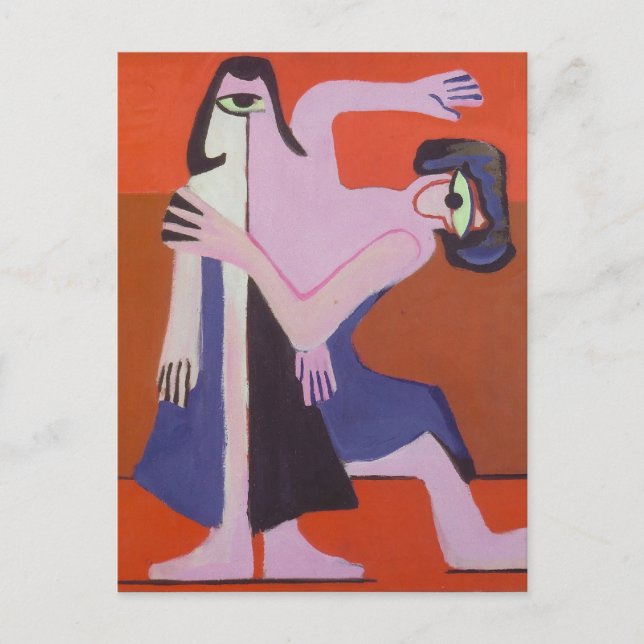 Ernst Ludwig Kirchner- Mask Dance Postcard (Front)
