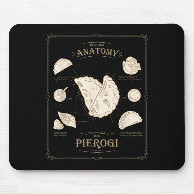 Erogi Dumpling Anatomy Unique Lish Recipe Tee, Per Mouse Pad (Front)