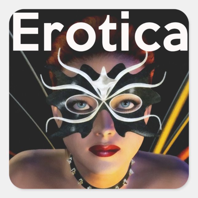 Erotica Genre Book Cover Square Glossy Sticker (Front)