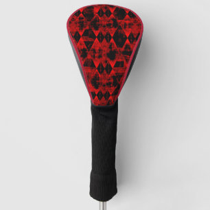 Erratic Red and Black Diamond Wonder Golf Head Cover