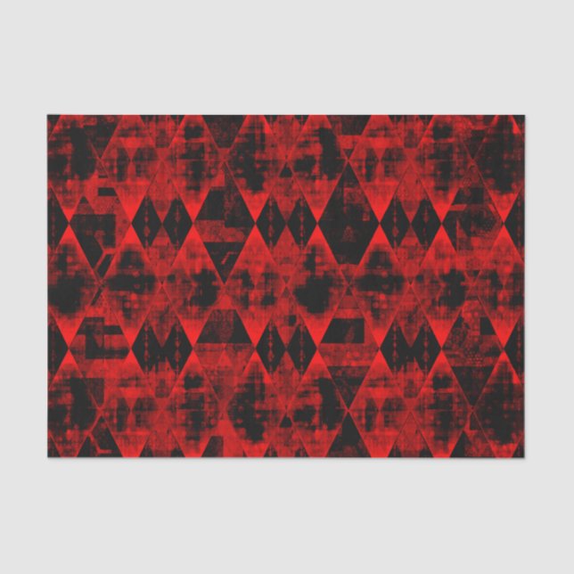 Erratic Red and Black Diamond Wonder Tissue Paper (Front)