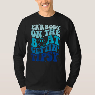 Errbody On The Boat Gettin' Tipsy Retro Summer Wav T-Shirt