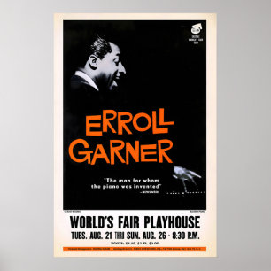 Erroll Garner jazz poster - One World Concert