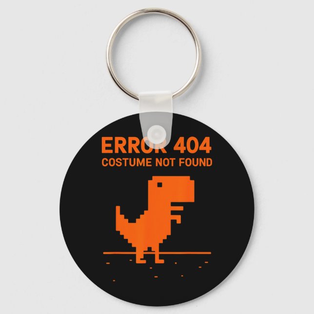 Error 404 Costume Not Found Funny Programmer Key Ring (Front)