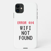 Error 404 meme Wifi not found funny iPhone 11 Case