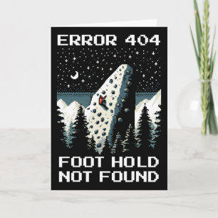 Error 404 – Missing Foothold Climbing Pixel Design Card