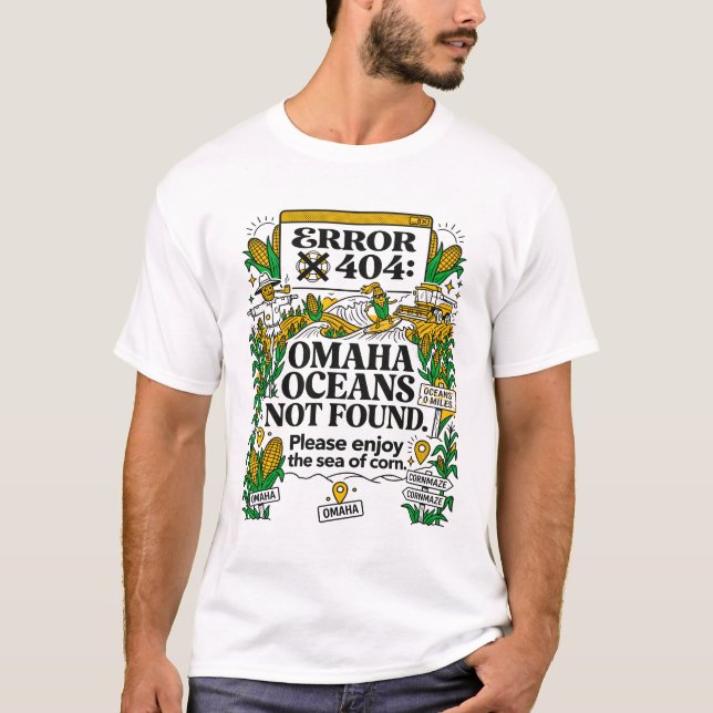 Error 404 Omaha Oceans Not Found T-Shirt (Front)