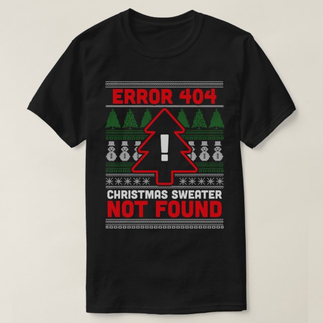 Error 404 Ugly Christmas Sweater Not Found Compute (Design Front)