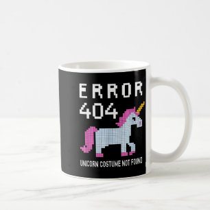 Error 404 Unicorn Costume Found Halloween Programm Coffee Mug