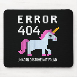 Error 404 Unicorn Costume Found Halloween Programm Mouse Pad