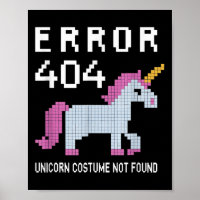 Error 404 Unicorn Costume Found Halloween Programm