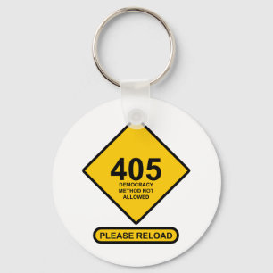 Error 405: Democracy Method Not Allowed Key Ring