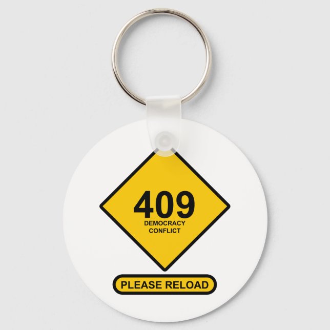 Error 409: Democracy Conflict Key Ring (Front)